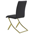  Coaster Furniture Carmelia 105172 Upholstered Dining Side Chair - Black (Set of 4) IMAGE 5
