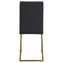  Coaster Furniture Carmelia 105172 Upholstered Dining Side Chair - Black (Set of 4) IMAGE 6