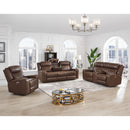  New Classic Furniture Atticus Power Reclining Fabric and Leather Look Loveseat U2413-25P1-MCB IMAGE 6