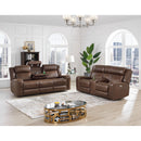  New Classic Furniture Atticus Power Reclining Fabric and Leather Look Loveseat U2413-25P2-MCB IMAGE 4