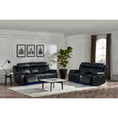  New Classic Furniture Fusion Power Reclining Fabric and Leather Look Sofa U3969-30P1-EBY IMAGE 3