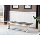  Coast2Coast Landings 48104 Plank Style Top Dining Bench with Trestle Base IMAGE 3