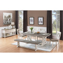  Coast2Coast Landings 48104 Plank Style Top Dining Bench with Trestle Base IMAGE 4