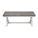  Coast2Coast Landings 48109 Cocktail Coffee Table with Plank Style Top and Trestle Base IMAGE 2