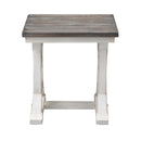  Coast2Coast Landings 48110 Side End Table with Plank Style Top and Trestle Base IMAGE 2