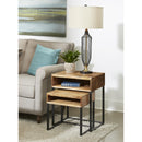  Coast2Coast Carlin 49517 Solid Wood 2 pc Nesting Side End Tables with Open Storage IMAGE 4