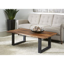  Coast2Coast Henderson 49526 Solid Wood Live Edge Top Cocktail Coffee Table with Black Powder Coated Legs IMAGE 3