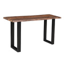  Coast2Coast Henderson 49528 Solid Wood Live Edge Top Console Sofa Table with Black Powder Coated Legs IMAGE 1