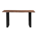 Coast2Coast Henderson 49528 Solid Wood Live Edge Top Console Sofa Table with Black Powder Coated Legs IMAGE 2
