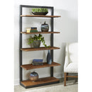  Coast2Coast Rena 49529 Solid Wood Live Edge Shelf Bookcase with Black Powder Coated Frame IMAGE 3