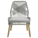  Coaster Furniture Nakia 110033 Woven Rope Dining Side Chairs - Grey IMAGE 2