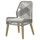 Coaster Furniture Nakia 110033 Woven Rope Dining Side Chairs - Grey IMAGE 3