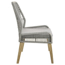  Coaster Furniture Nakia 110033 Woven Rope Dining Side Chairs - Grey IMAGE 7