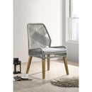  Coaster Furniture Nakia 110033 Woven Rope Dining Side Chairs - Grey IMAGE 8