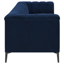  Coaster Furniture Chalet 509211 Upholstered Tuxedo Arm Tufted Sofa - Blue IMAGE 7