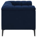  Coaster Furniture Chalet 509213 Upholstered Tuxedo Arm Tufted Chair - Blue IMAGE 7