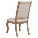  Coaster Furniture Brockway 110292 Upholstered Dining Chair - Barley Brown IMAGE 5