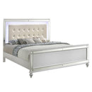  New Classic Furniture Valentino BA9698W Queen Upholstered Bed - White IMAGE 1