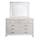  New Classic Furniture Valentino BA9698W Lighted Mirror - White IMAGE 2