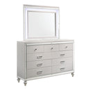  New Classic Furniture Valentino BA9698W Lighted Mirror - White IMAGE 3