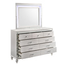  New Classic Furniture Valentino BA9698W Lighted Mirror - White IMAGE 4
