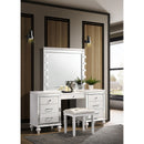  New Classic Furniture Valentino BA9698W Vanity Stool - White IMAGE 3