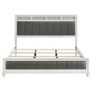  Coaster Furniture Barzini 205891KE Wood Eastern King Panel Bed - White IMAGE 3