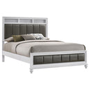  Coaster Furniture Barzini 205891Q Wood Queen Panel Bed - White IMAGE 2