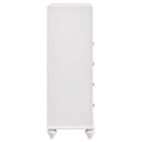 Coaster Furniture Barzini 205895 5-Drawer Bedroom Chest - White IMAGE 8