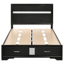  Coaster Furniture Miranda 206361F 51-inch Wood Full Storage Panel Bed - Black IMAGE 3
