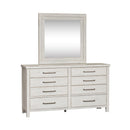  Liberty Furniture Industries Inc. Modern Farmhouse 406W-BR-DM Dresser & Mirror - White IMAGE 2
