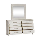  Liberty Furniture Industries Inc. Modern Farmhouse 406W-BR-DM Dresser & Mirror - White IMAGE 3