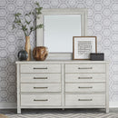  Liberty Furniture Industries Inc. Modern Farmhouse 406W-BR-DM Dresser & Mirror - White IMAGE 9