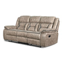  New Classic Furniture Roswell Reclining Fabric and Leather Look Sofa U4227-30-PTR IMAGE 2
