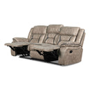  New Classic Furniture Roswell Reclining Fabric and Leather Look Sofa U4227-30-PTR IMAGE 3