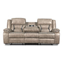  New Classic Furniture Roswell Reclining Fabric and Leather Look Sofa U4227-30-PTR IMAGE 6