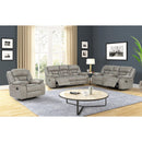  New Classic Furniture Roswell Reclining Fabric and Leather Look Loveseat U4227-25-PTR IMAGE 10