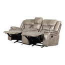  New Classic Furniture Roswell Reclining Fabric and Leather Look Loveseat U4227-25-PTR IMAGE 3