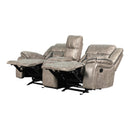  New Classic Furniture Roswell Reclining Fabric and Leather Look Loveseat U4227-25-PTR IMAGE 4