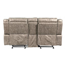  New Classic Furniture Roswell Reclining Fabric and Leather Look Loveseat U4227-25-PTR IMAGE 5