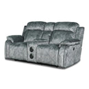  New Classic Furniture Tango U396-25P1-SHW Power Console Loveseat with Speaker - Shadow IMAGE 2