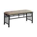  Coaster Furniture Livingston 301396 Microfiber Upholstered Bench - Brown and Bronze IMAGE 1