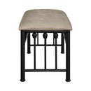  Coaster Furniture Livingston 301396 Microfiber Upholstered Bench - Brown and Bronze IMAGE 3