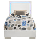  Coaster Furniture Felicity 203500T Wood Twin LED Panel Bed - White High Gloss IMAGE 4