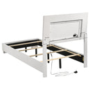  Coaster Furniture Felicity 203500T Wood Twin LED Panel Bed - White High Gloss IMAGE 7