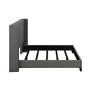  Coaster Furniture Bancroft 301405Q Upholstered Queen Wingback Bed - Grey IMAGE 3
