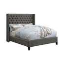  Coaster Furniture Bancroft 301405F Upholstered Full Wingback Bed - Grey IMAGE 1