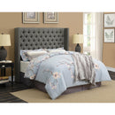  Coaster Furniture Bancroft 301405F Upholstered Full Wingback Bed - Grey IMAGE 7