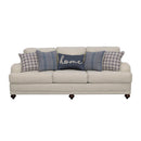  Coaster Furniture Glenn 511091 Upholstered English Arm Sofa - Light Grey and Blue IMAGE 2