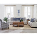  Coaster Furniture Glenn 511092 Upholstered English Arm Loveseat - Light Grey and Blue IMAGE 7